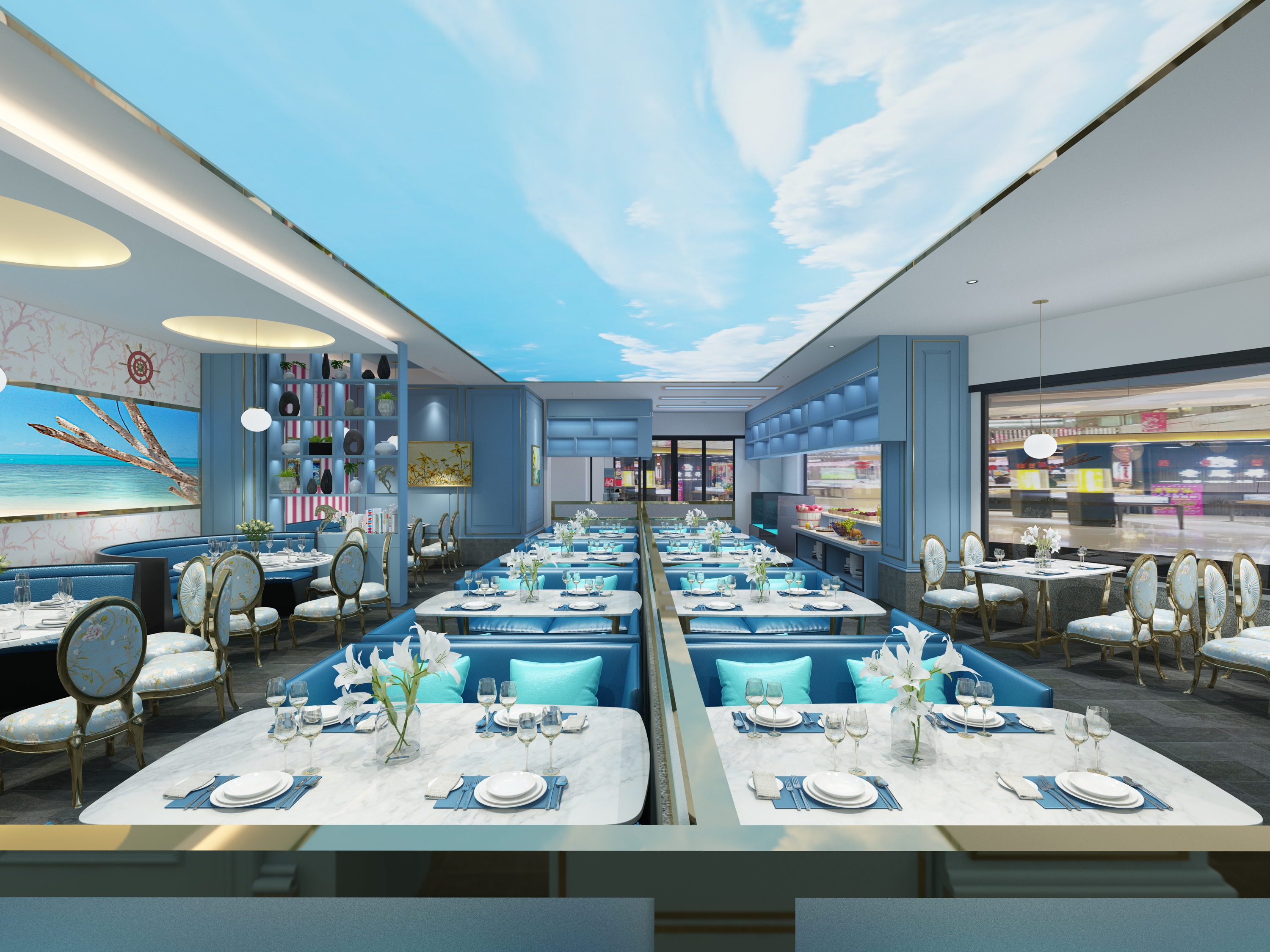 青岛餐饮饭店装修设计,青浦创意餐饮店装修设计