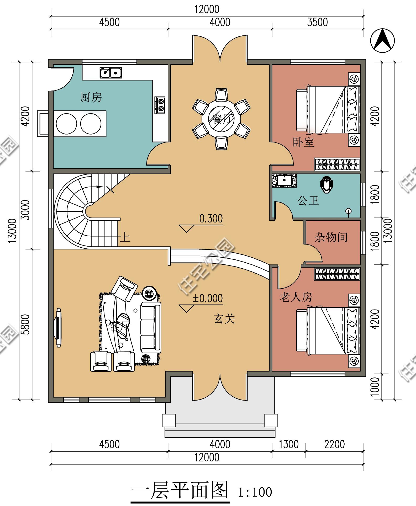 农村建一层房子图纸,农村建房哪种图纸最好