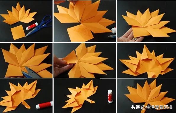 手工树叶简单,落叶手工作品树叶小动物