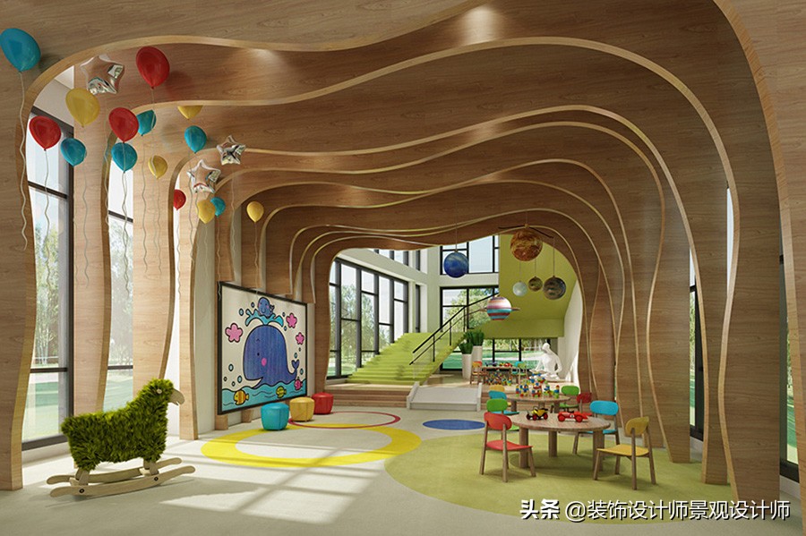 幼儿园课桌椅,幼儿园设计案例效果图