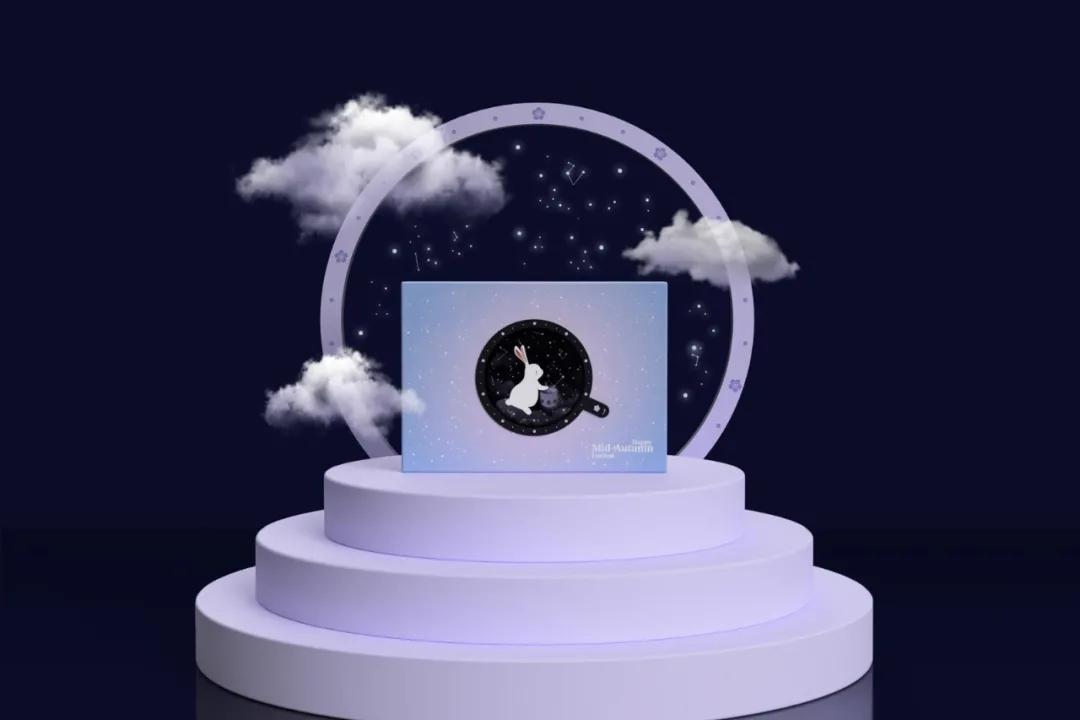 创意插画月饼礼盒长条形,创意满满的中秋节月饼包装设计