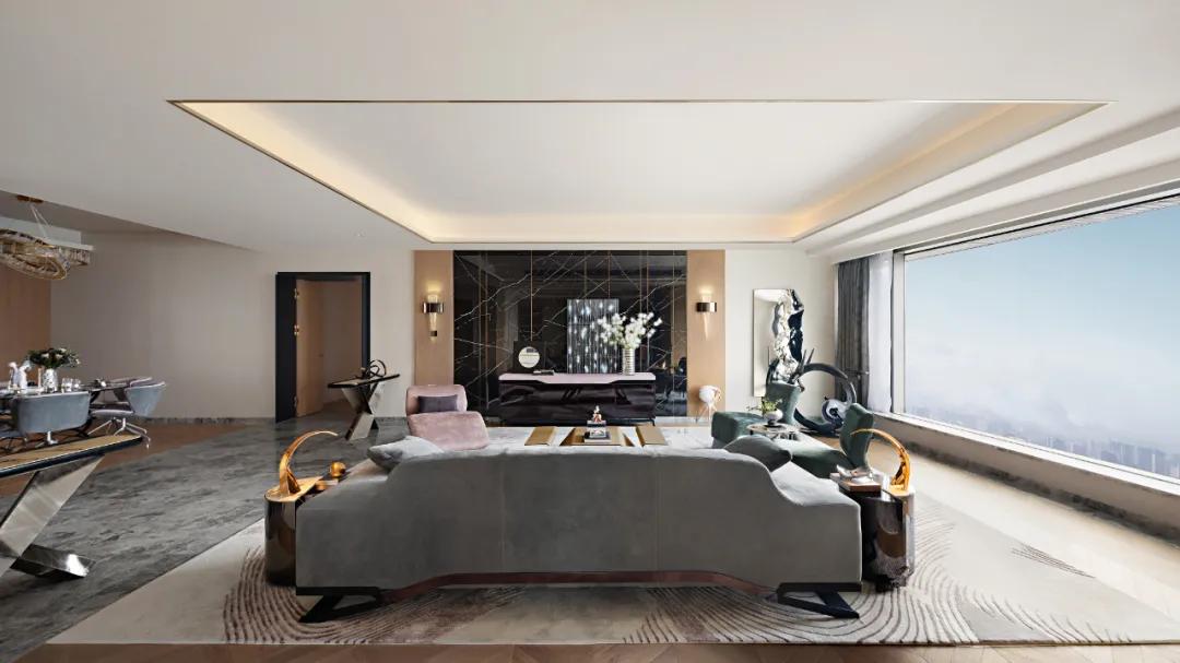 深圳中心天元266平公寓样板间,深圳中心天元330大平层