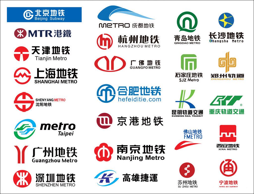中国地铁logo大全图,地铁logo的含义