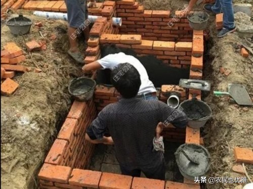 三格式化粪池标准尺寸与施工方法,一砖砌三格化粪池图解