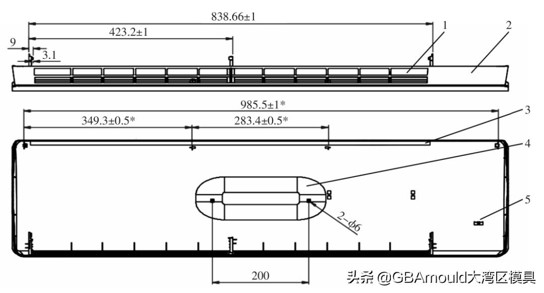 空调面板注塑件分析,空调面板冲压模具
