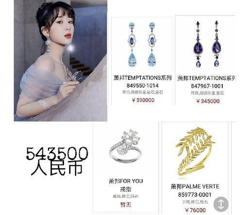 杨幂红宝石耳坠多少钱,杨幂明星珠宝