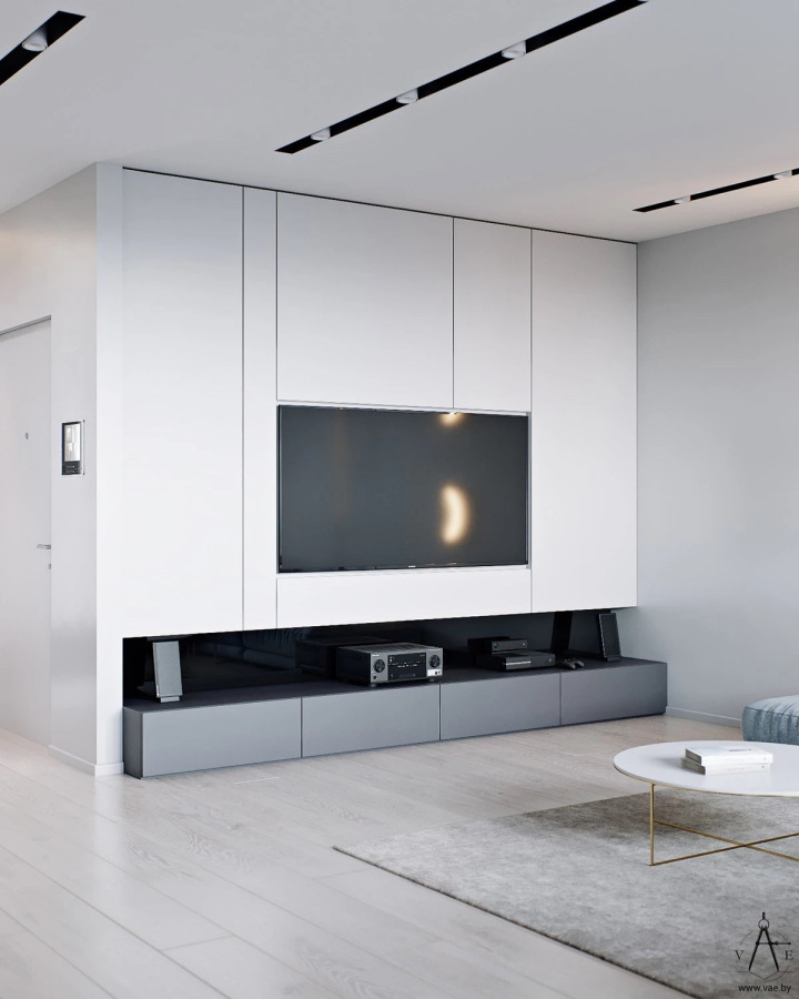 小户型电视柜设计高级感,便宜简约大气电视柜大全