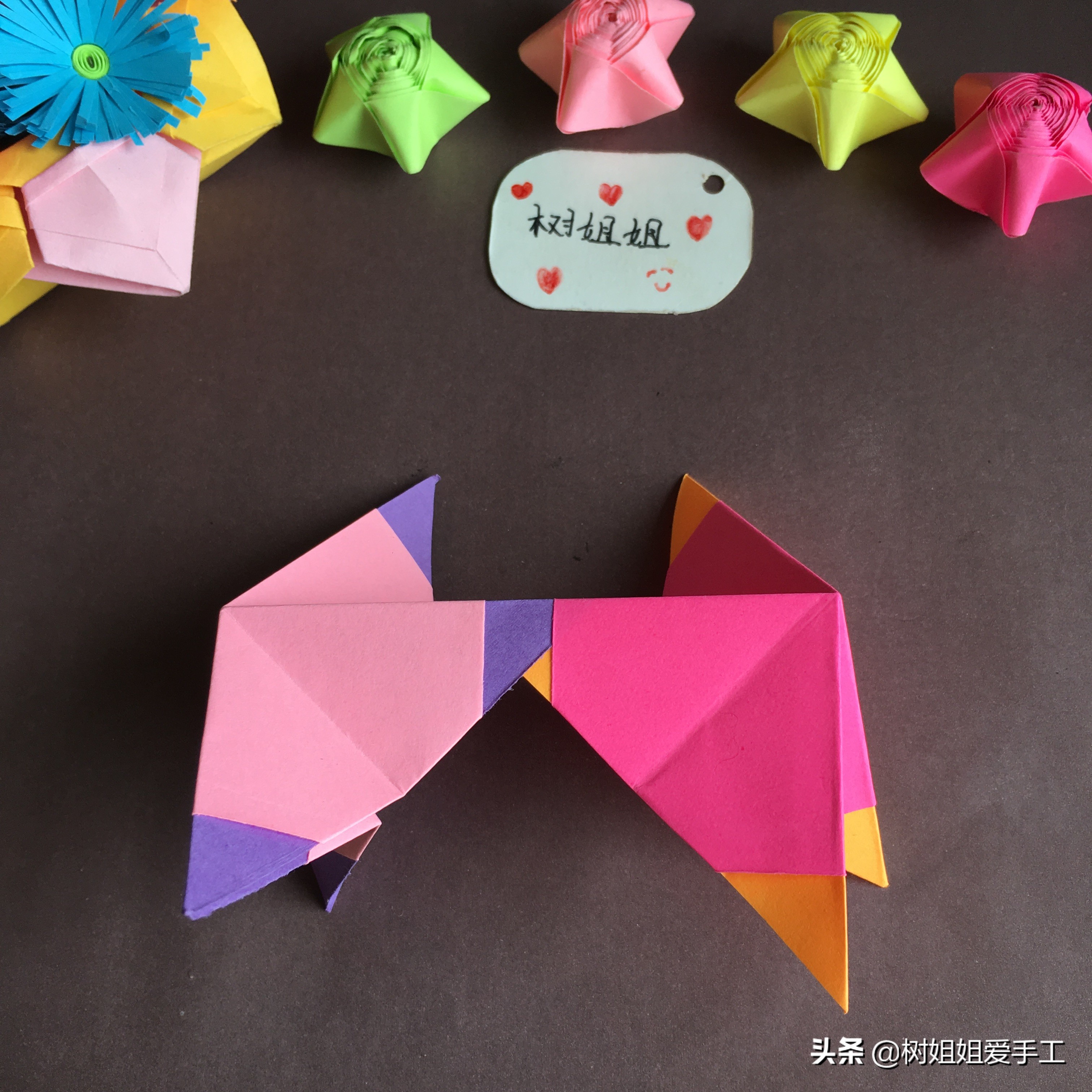 玩具陀螺折纸,折纸风车陀螺教程