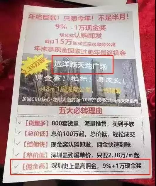 深圳楼市异象:佣金的堕落与折扣的道义!