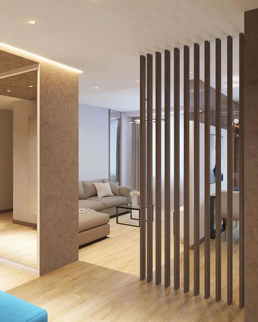 45平房间隔断最简单最实惠的方法,5年后最流行的厨房隔断客厅设计