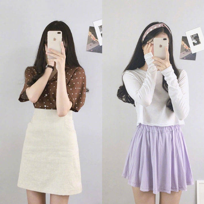 碎花雪纺半身裙配什么上衣好看,雪纺碎花裙半身长裙如何搭配上衣