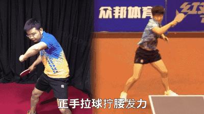 拧腰发力,下旋球转腰教学