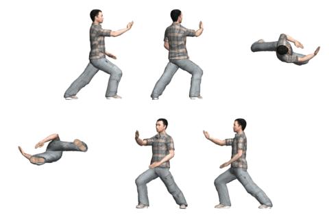 二十四式太极拳动画全方位展示,太极拳二十四式中第18至23式教学