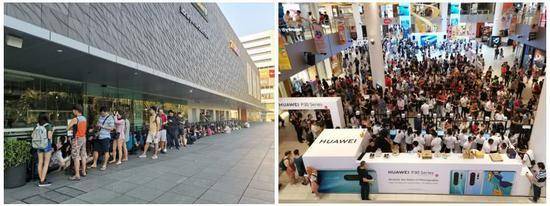 美国宣传华为手机,美国排队购买华为手机