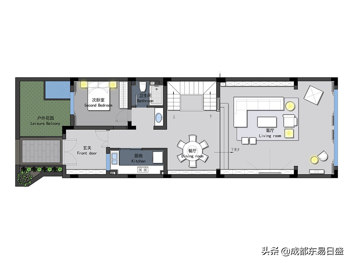 360平别墅轻奢风格装修案例赏析，成都廊桥水乡装修效果图