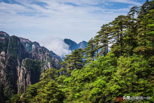 黄山风景悬崖峭壁,峡谷怪石嶙峋