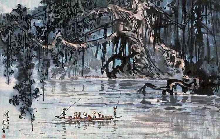 水墨画夜景欣赏,画夜景最好的中国画