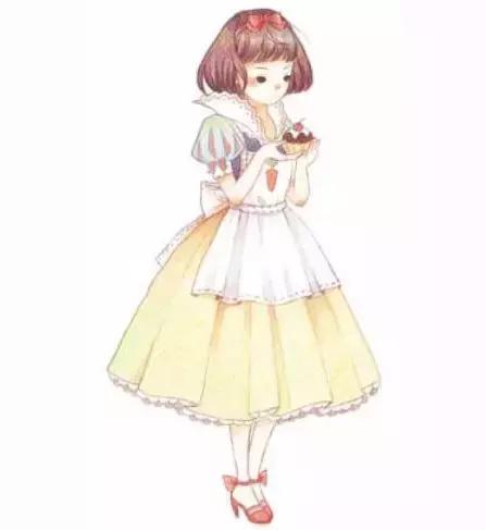 画白雪公主和七个小矮人的简笔画,简单又可爱的白雪公主怎么画