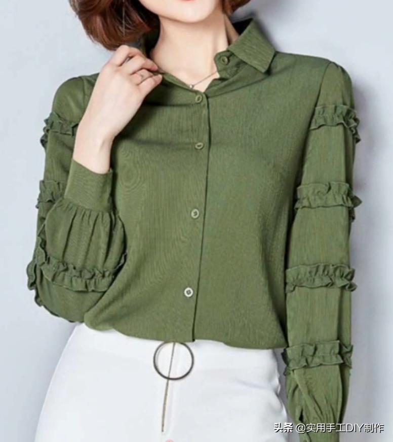 布艺花边造型手工,贝彩布艺落肩袖连衣裙裁剪教程