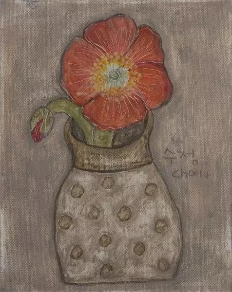 韩国女艺术家：卓秀英，画出来的雅致花草