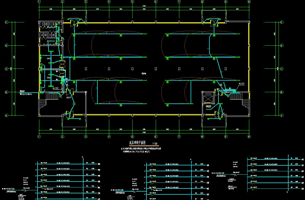临时用电cad平面布置图,cad高压配电房基础图