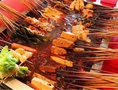 自制路边摊麻辣串,盂县麻辣串路边摊