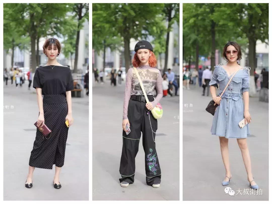 街拍绿色气质v领,街拍大v领