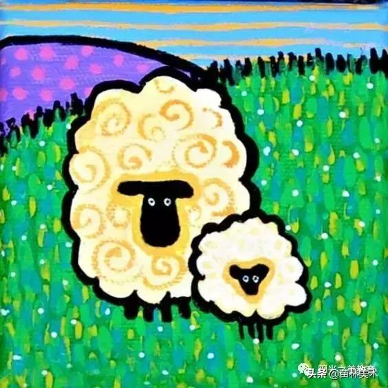 水粉作品风景清新,清凉一夏的水粉作品