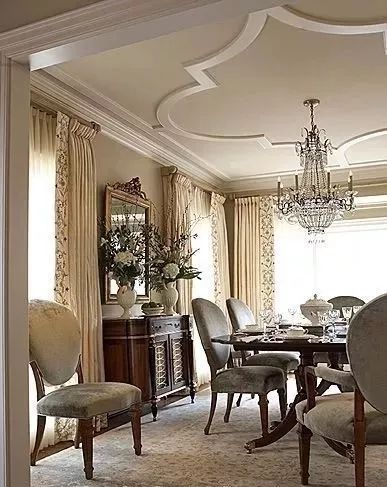 别墅客厅窗帘最新款式效果图,2020别墅窗帘