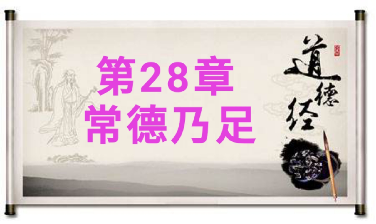 老子《道德经》第二十八章原文、注释、译文、导读及解析,收藏版