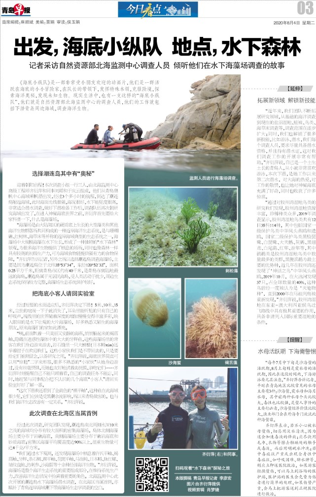 青岛海底小纵队在哪里,舟山海底小纵队