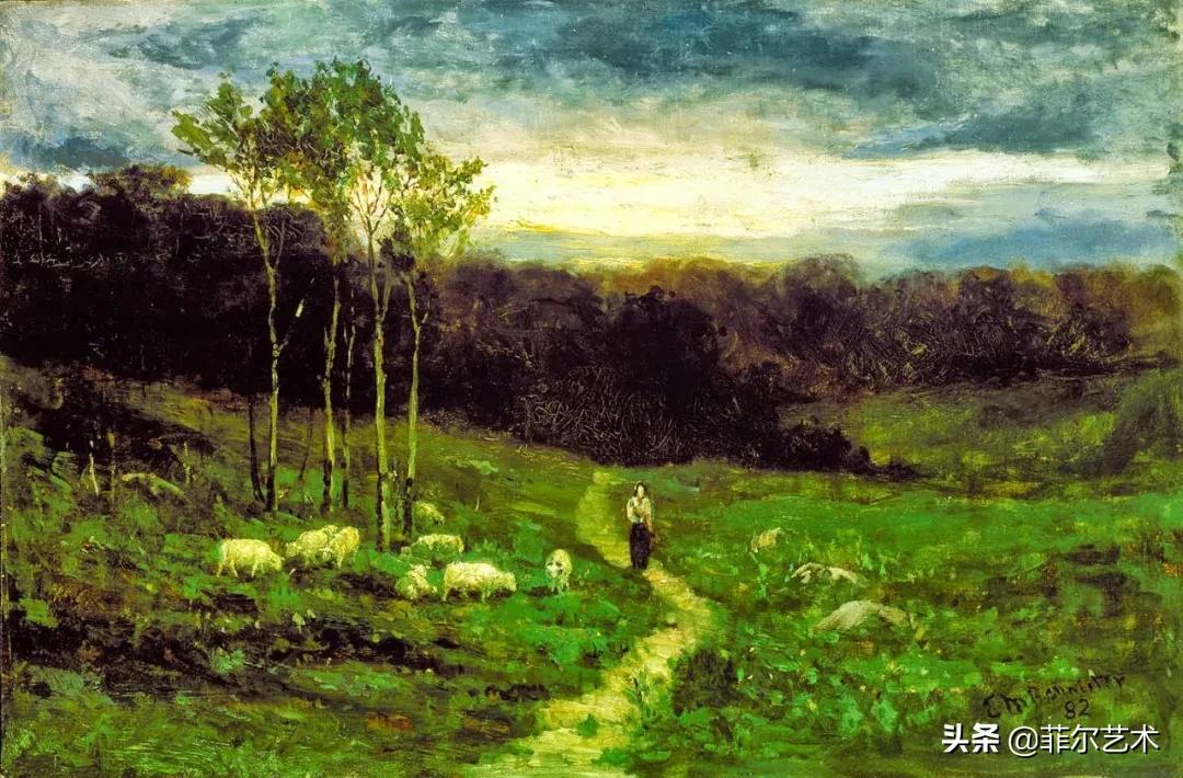 欧洲田园油画风景图片大全,古典油画风景美丽乡村