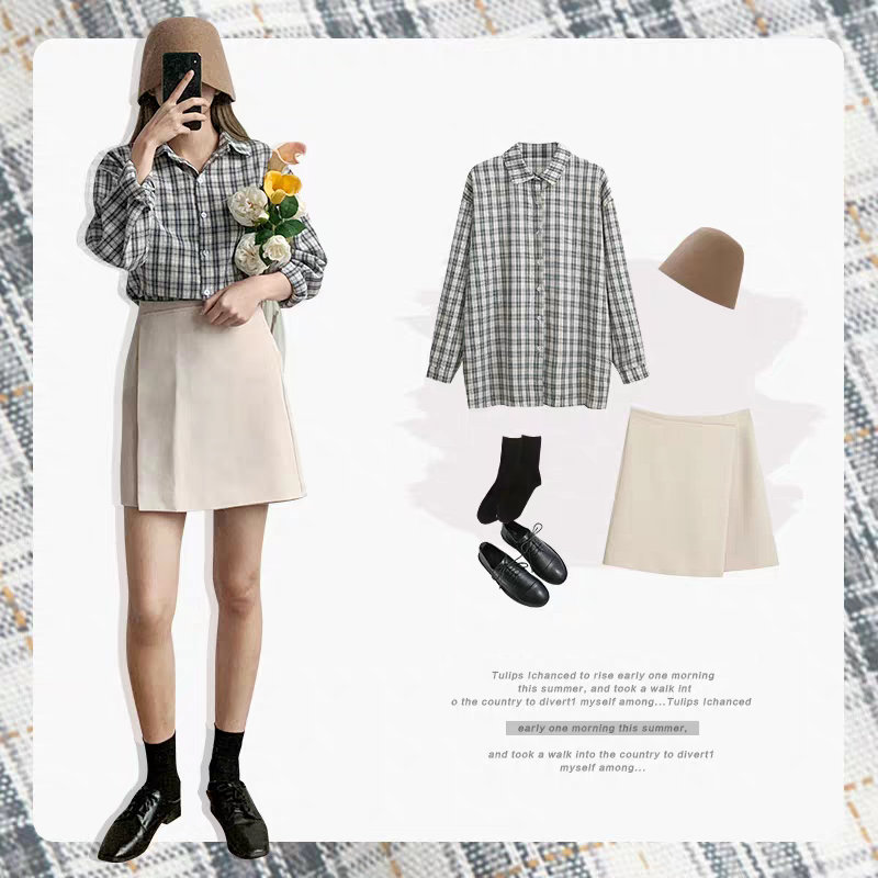 灰色格子西装怎样搭配不显老气,西装格子连衣裙怎么穿不显老气