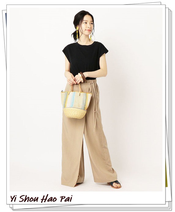 春夏米色裤子最佳搭配上衣,夏季米色裤子与上衣搭配图