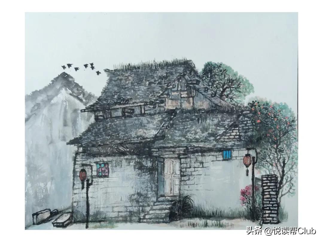 画家笔下的偏岩古镇,一位画家笔下的美丽乡愁