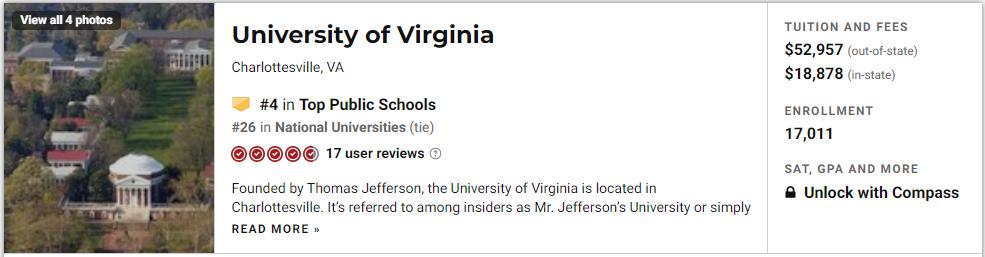 2021年美国康涅狄格大学排名,2023年usnews全美公立大学排名