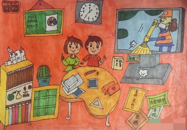 暑假安全主题绘画图片大全,安全教育主题画作品三年级可打印