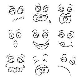 人物漫画简单表情包可爱,漫画中的表情包画法