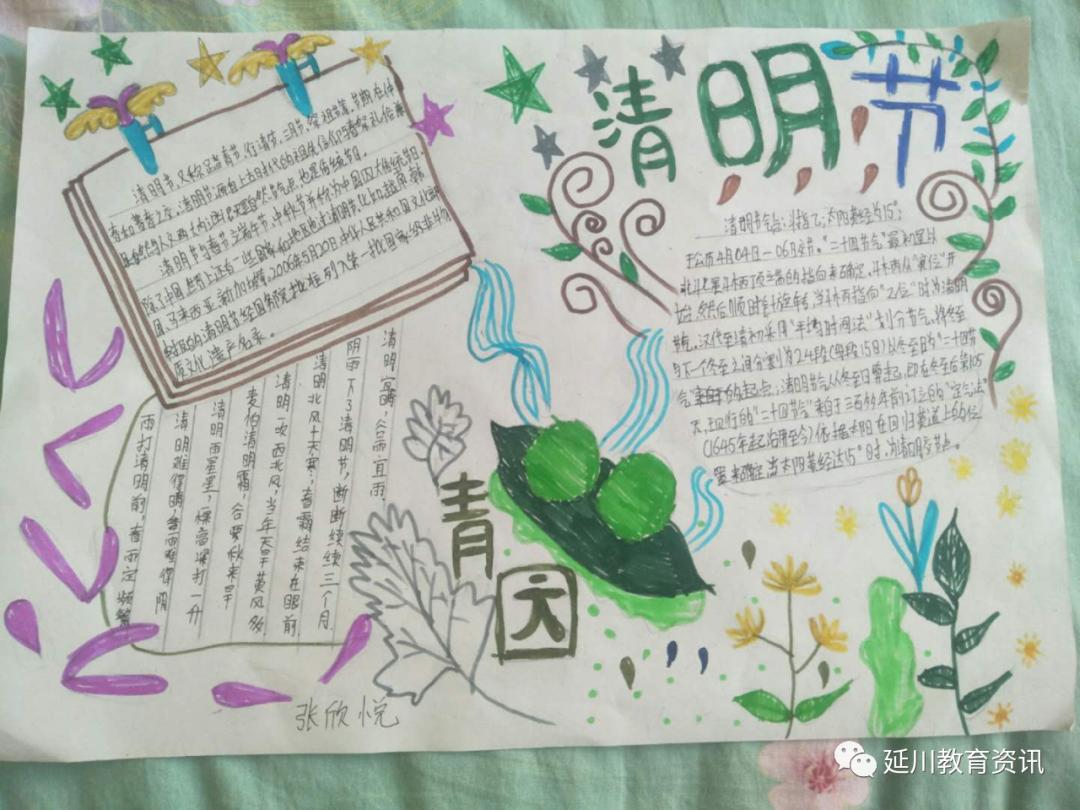 别样清明一样情云上祭祀寄哀思,童心绘清明清明寄哀思手抄报