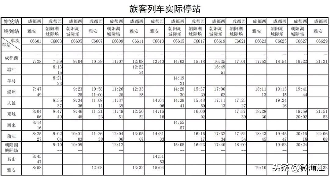 成雅铁路最新运行时刻表,成雅铁路运行时间