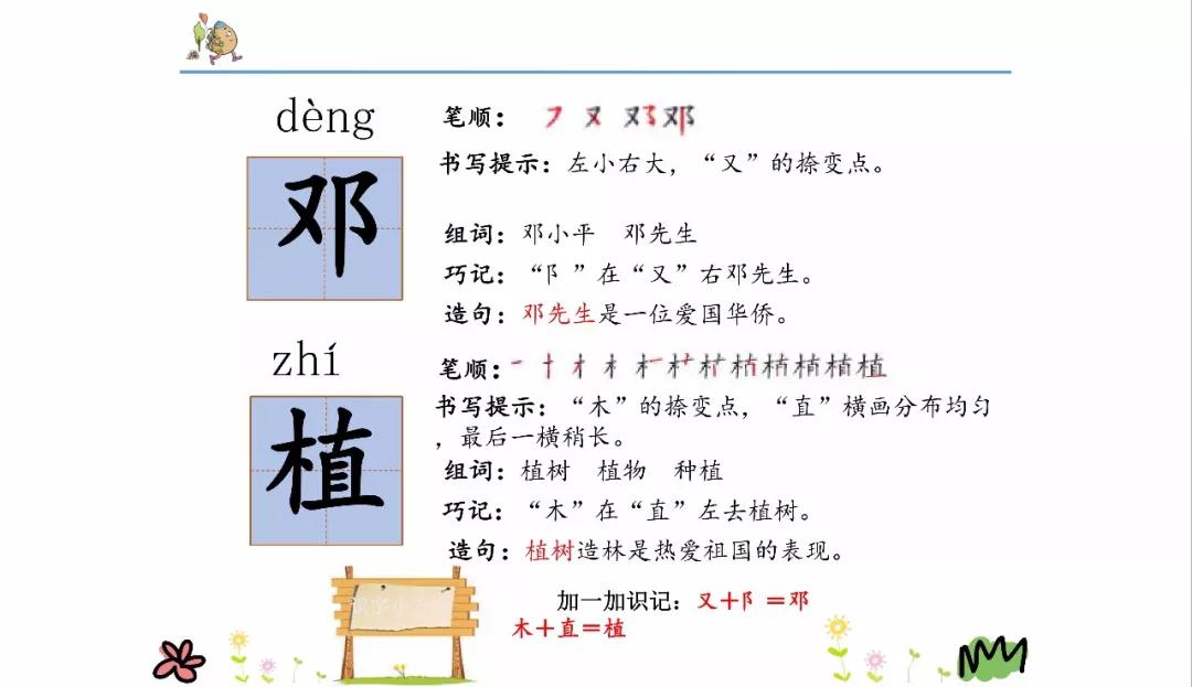 微课堂丨统编版小学语文二年级下册课文4《*小平邓**爷爷植树》