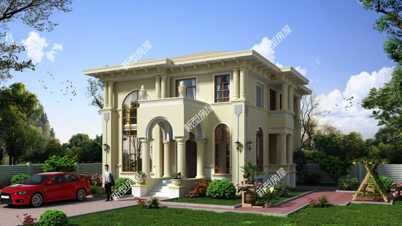 自建房欧式风格门头,农村住宅门头欧式