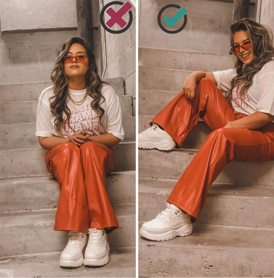 最好看又不显胖的拍照姿势,拍照怎么摆pose不显胖