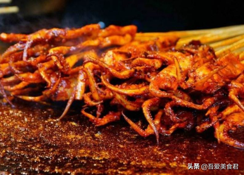 铁板烧烤鱿鱼开店流程,商用铁板鱿鱼制作