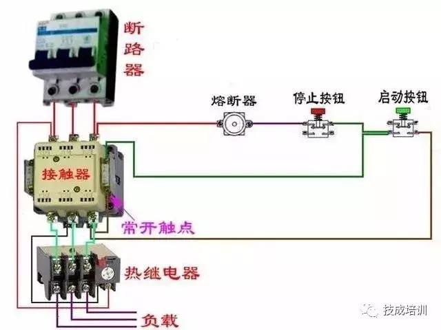 断路器按钮与接触器接线图,11种断路器接触器电气互锁接线图