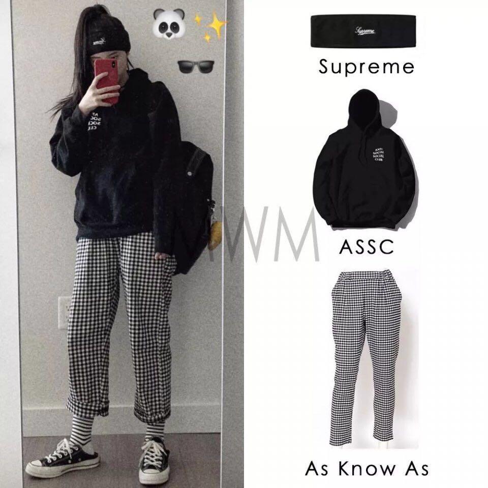 匡威欧阳娜娜同款黑红高帮,匡威最潮穿搭