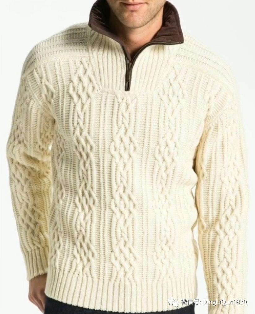 男士针织衫开衫秋冬款手工编织款,手工针织衫男款花样