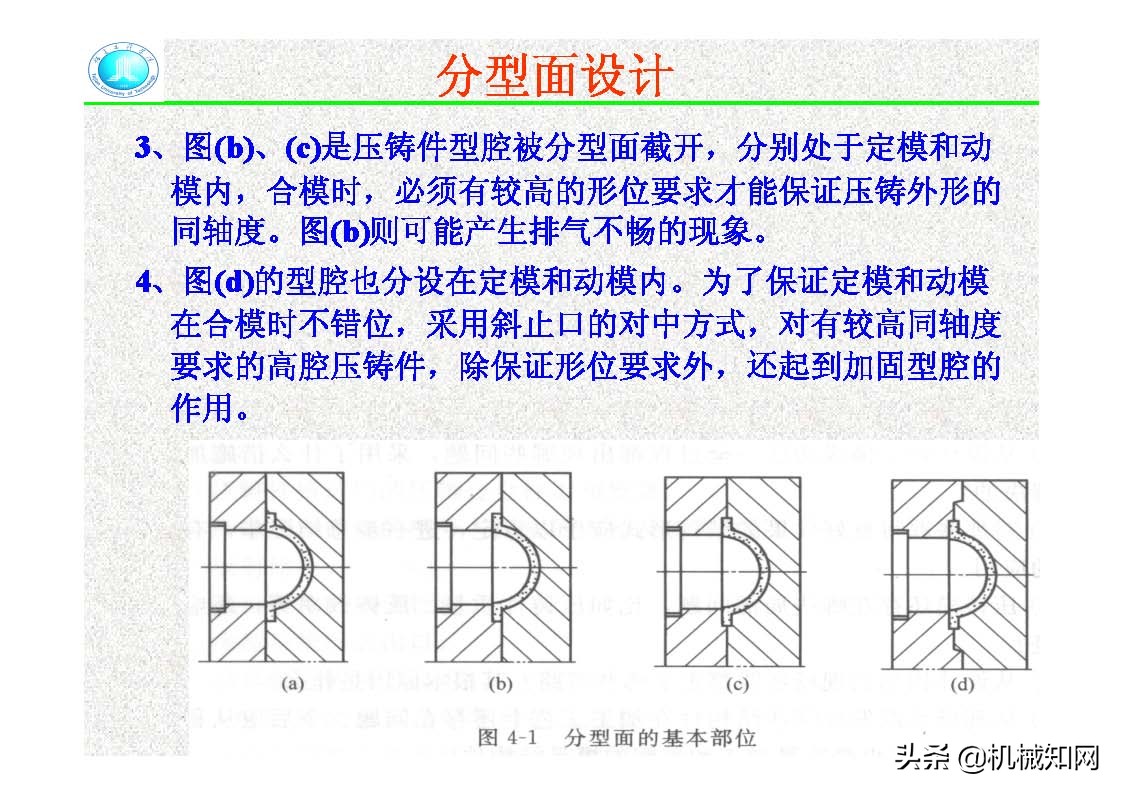 压铸模的结构,压铸件分型面设计
