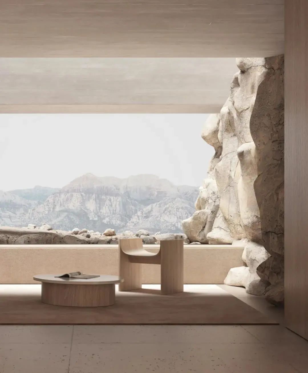 极简风格石材,极简原木风设计