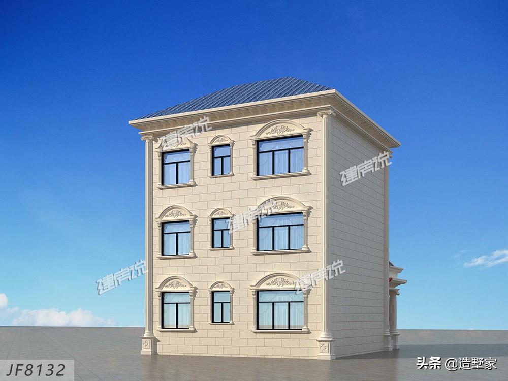 宅基地大自建豪宅,开间9米小宅基地自建房